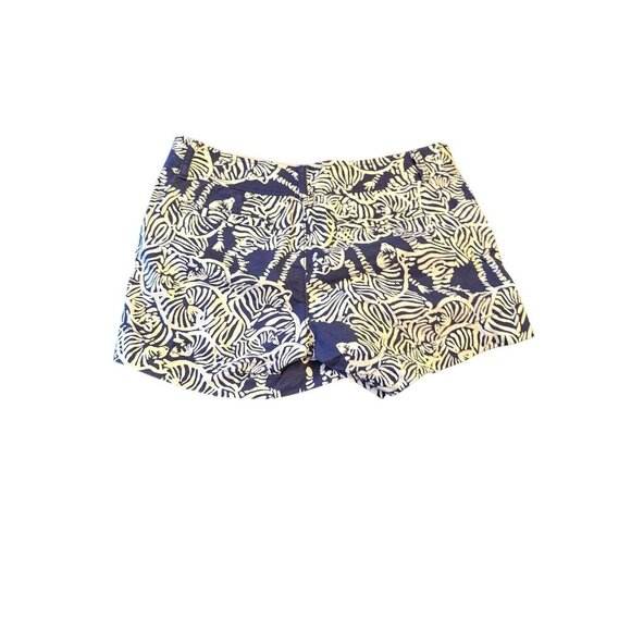 Lilly Pulitzer Womens Callahan Zebra Print Cotton Shorts Size 4 Blue & White - Picture 6 of 6